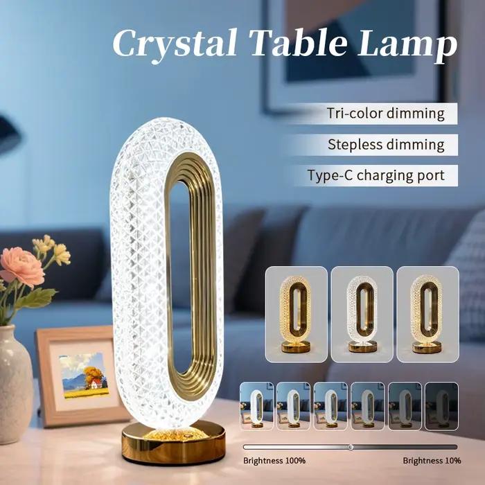 Lampe de table en cristal LED