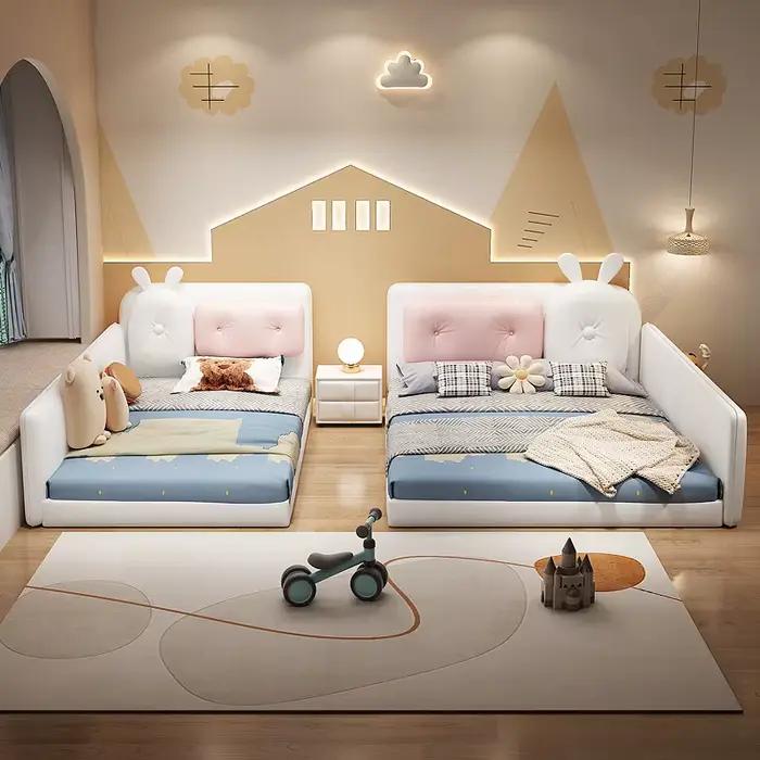 Lit rembourré Unique De luxe Queen Size enfants lit De couchage salon têtes De lit Camas De Matrimonio dortoir meubles De maison