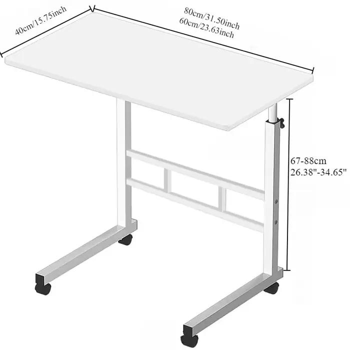 Bureau de chevet avec roulettes universelles