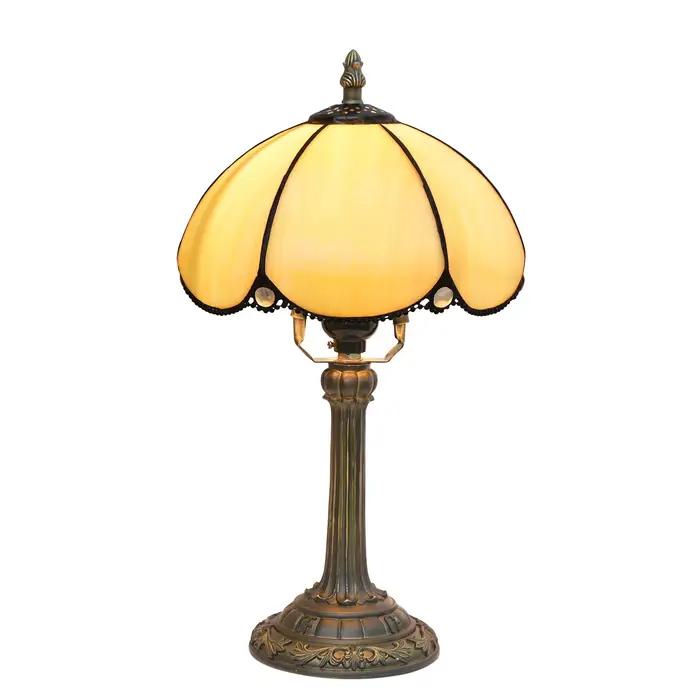 Lampe de chevet moderne en verre teinté de 8 pouces