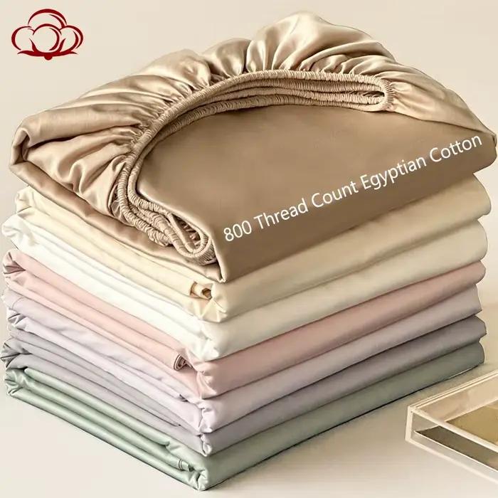 Drap-housse en coton égyptien ultra doux avec bandes élastiques