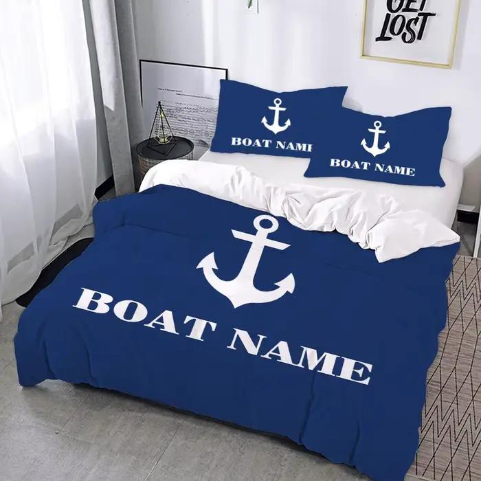 Parures de lit nautiques Tex avec nom personnalisé