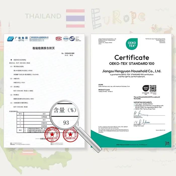 Matelas en latex 100% naturel importé de Thaïlande