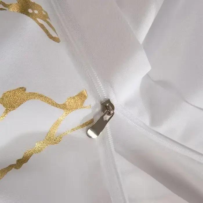 2/3 pièces literie Textiles de maison couleur unie vers le bas housse de couette taie d'oreiller draps chambre