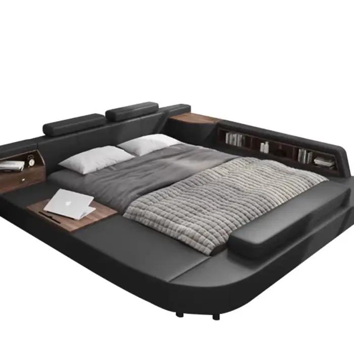 Hôtel luxe lit tiroir européen vanité espace stockage lit salon dormir Cama Inteligente Multifonctionnel meubles de maison