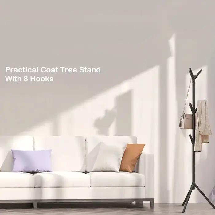 Porte-vêtements sur pied en forme de branche d'arbre