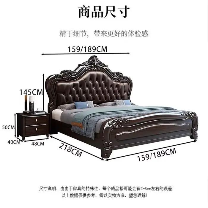 Lit King Size Moderne de Luxe avec Rangement