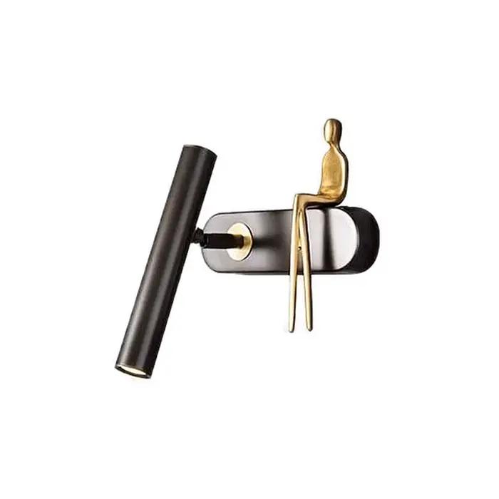 Lampe murale rotative en cuivre