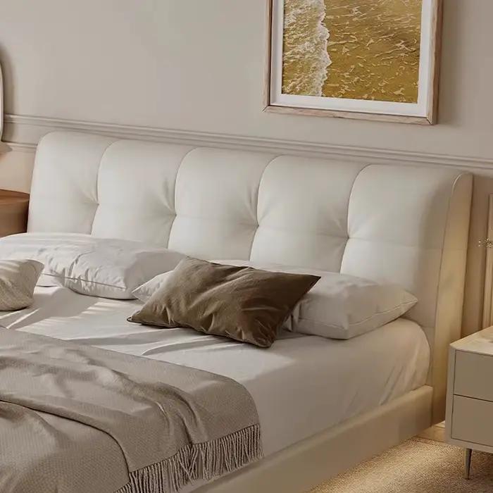 Lit souple en cuir véritable