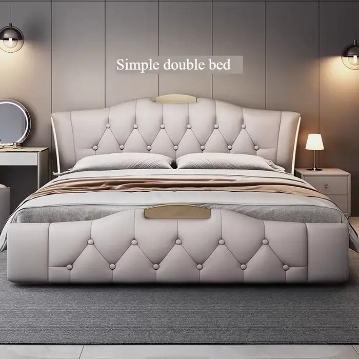 Lit double moderne avec veilleuse unique