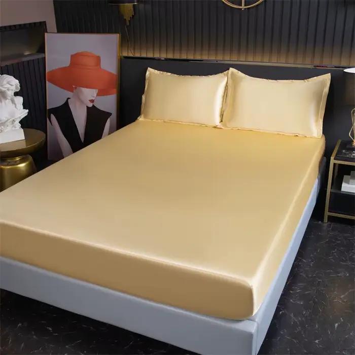 Drap-housse en satin de rayonne haut de gamme