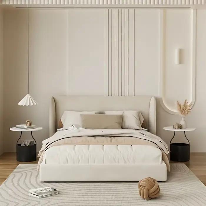 Table De chevet nordique minimaliste blanc Simple