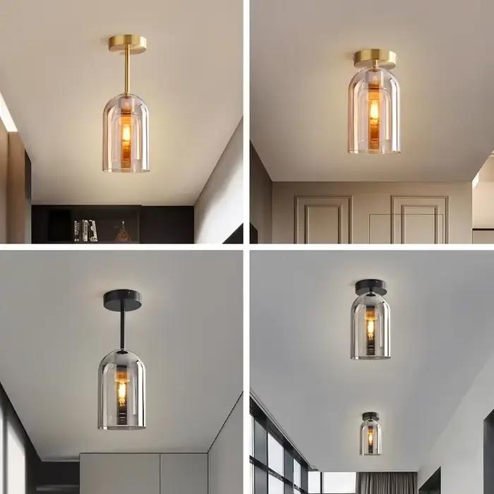 Plafonnier Led suspendu en verre au design nordique moderne