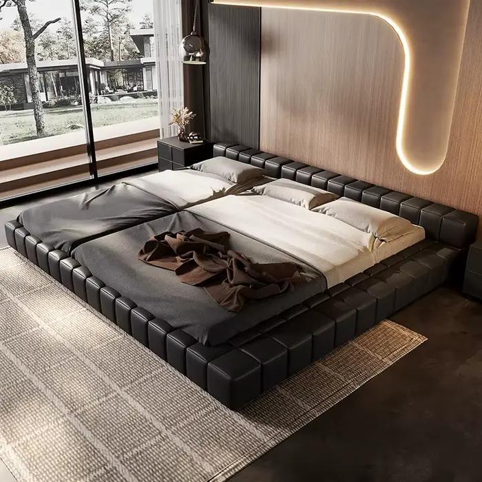 Cadres rembourrés rangement de lit minimaliste européen lit fantaisie filles luxe tête de lit Muebles Para El Hogar meubles de maison