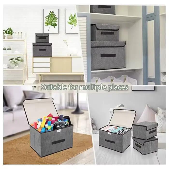 Boîte de rangement en tissu non tissé pliable
