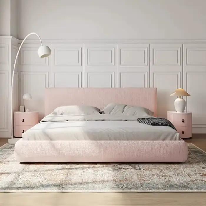 Chambre minimaliste cadre de lit Double King dormir tables de nuit lit moderne rangement Muebles Para El Hogar maison accessoires