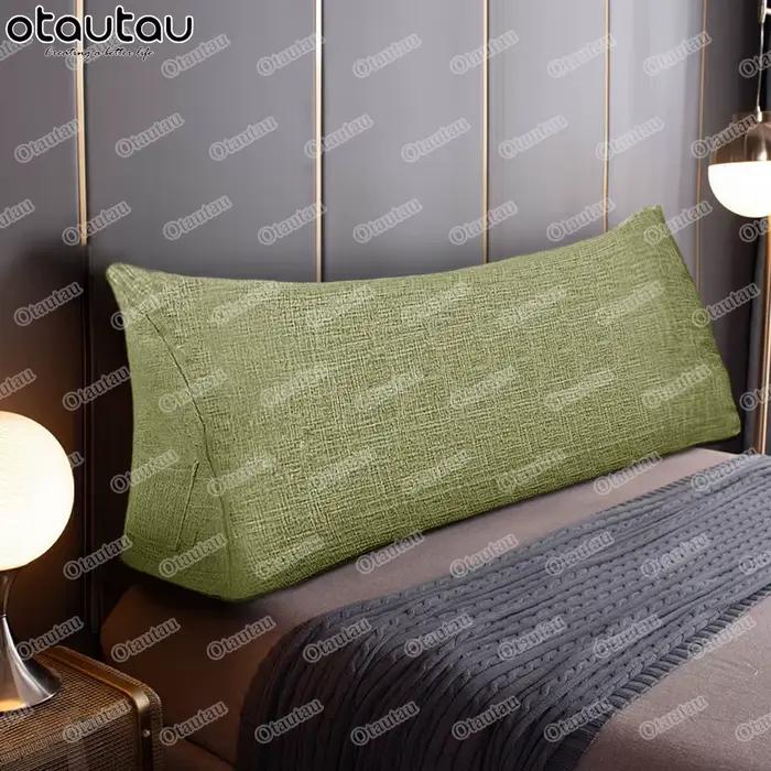King Size coton lin Triangle dos housse de coussin lit tête de lit dossier longue taie d'oreiller canapé literie Tatami décor à la maison