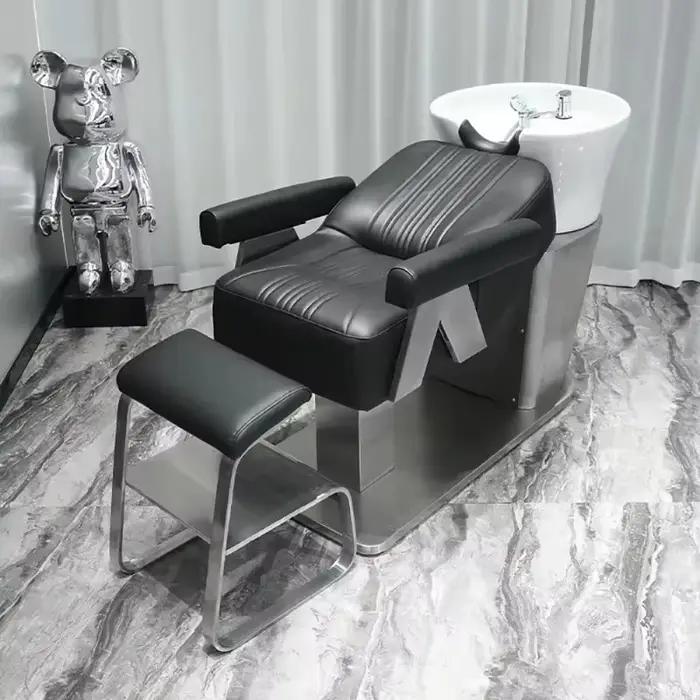 Tête nordique Simple Spa luxe confortable moderne DelicacyShampoo lit personnalisé mode Cadeira De Barbearia meubles De Salon