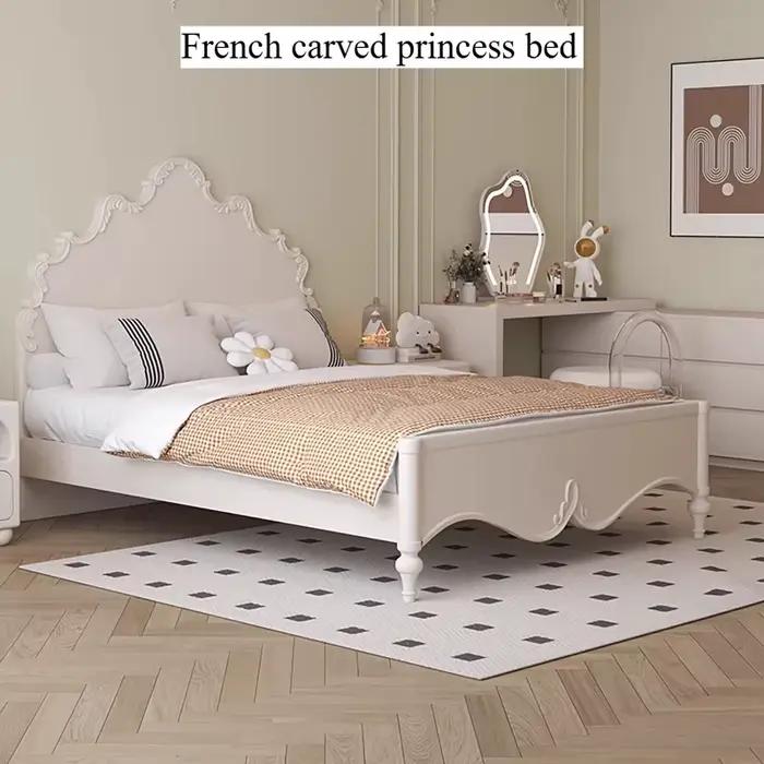 Lit double esthétique 180x200cm avec cadre en bois
