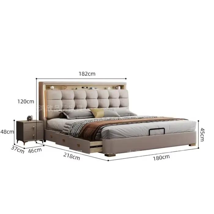 Tiroir fantaisie lit nordique rangement esthétique salon lit Double tables de nuit dormir Muebles Para dortoir chambre meubles