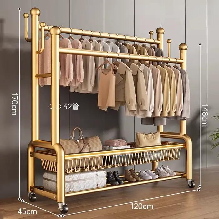 Hôtel chambre porte-vêtements minimaliste en métal placard filles