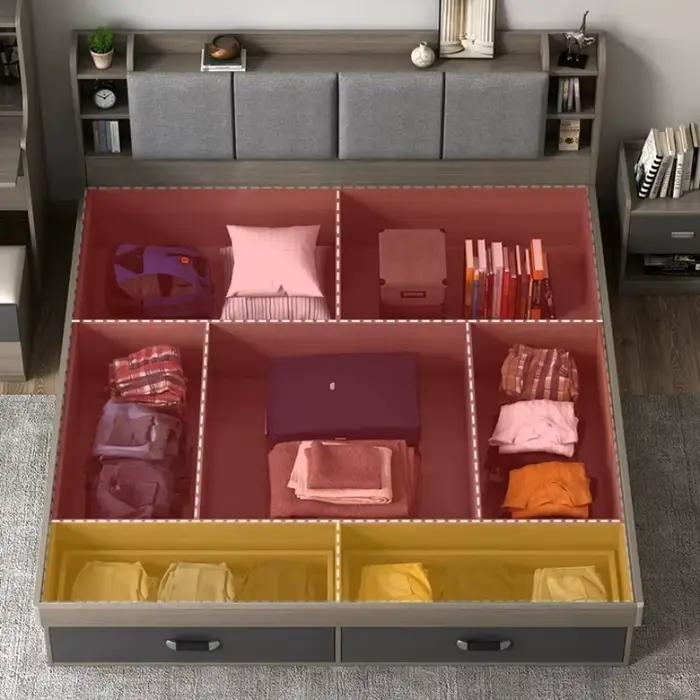 Lits avec rangements intégrés