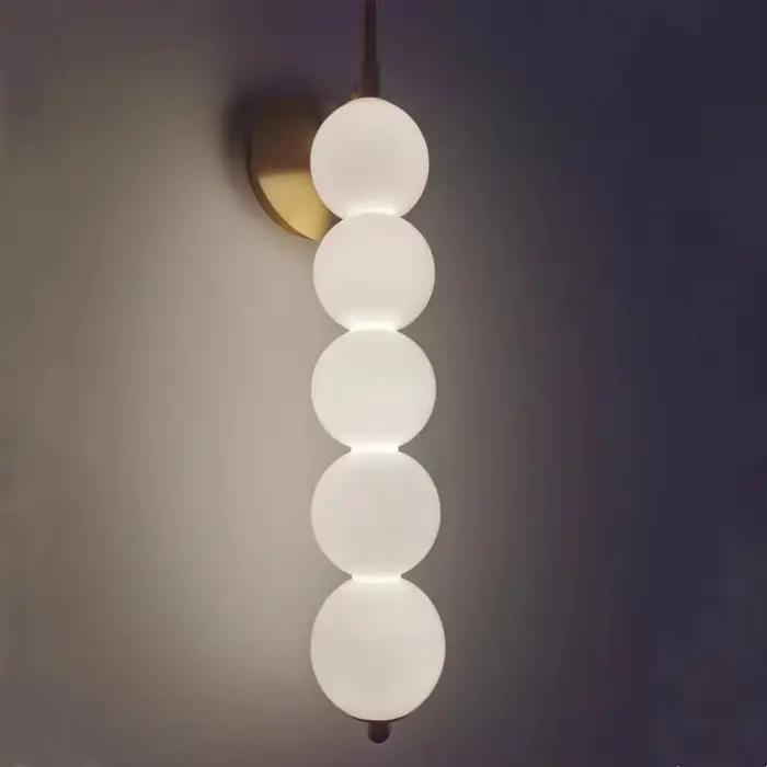 Tête de lit applique chambre style nordique moderne minimaliste lampe en verre pour couloir