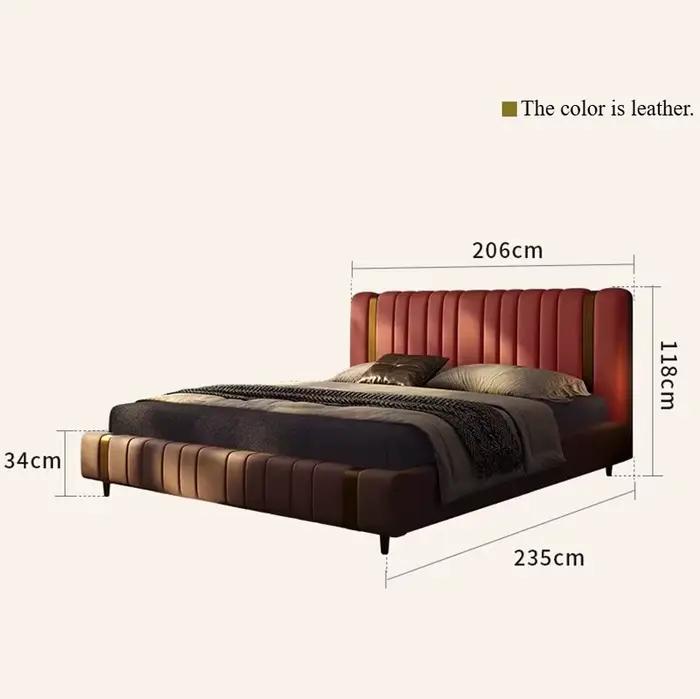 Lit double unique pour chambre à coucher