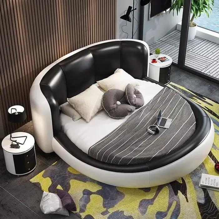 Lit de Luxe Double King Size Moderne Italien pour Chambre à Coucher