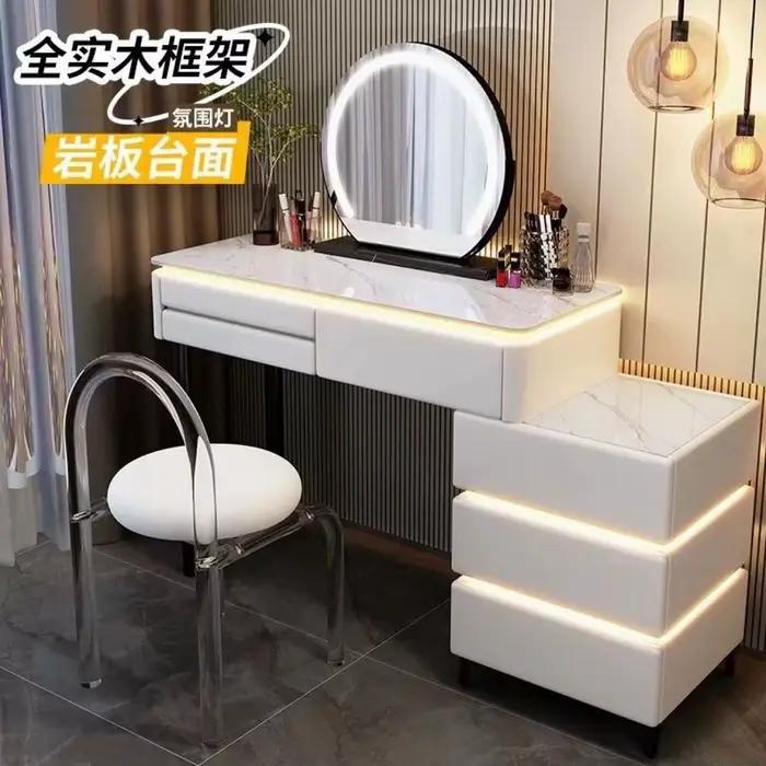 Commode en bois massif chambre principale coiffeuse haut de gamme Simple moderne petit appartement