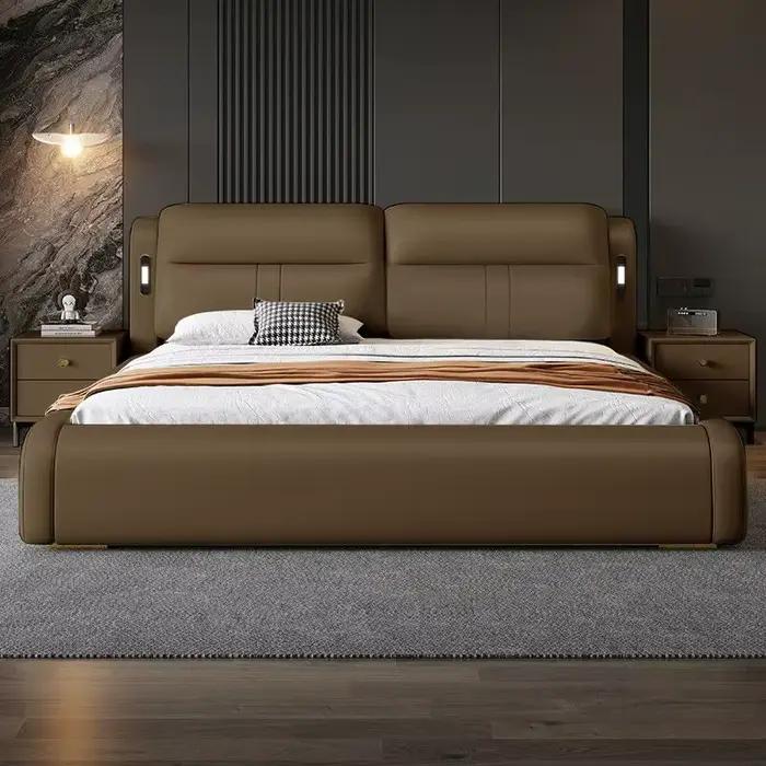 Lit De couchage lits minimaliste double tête De lit