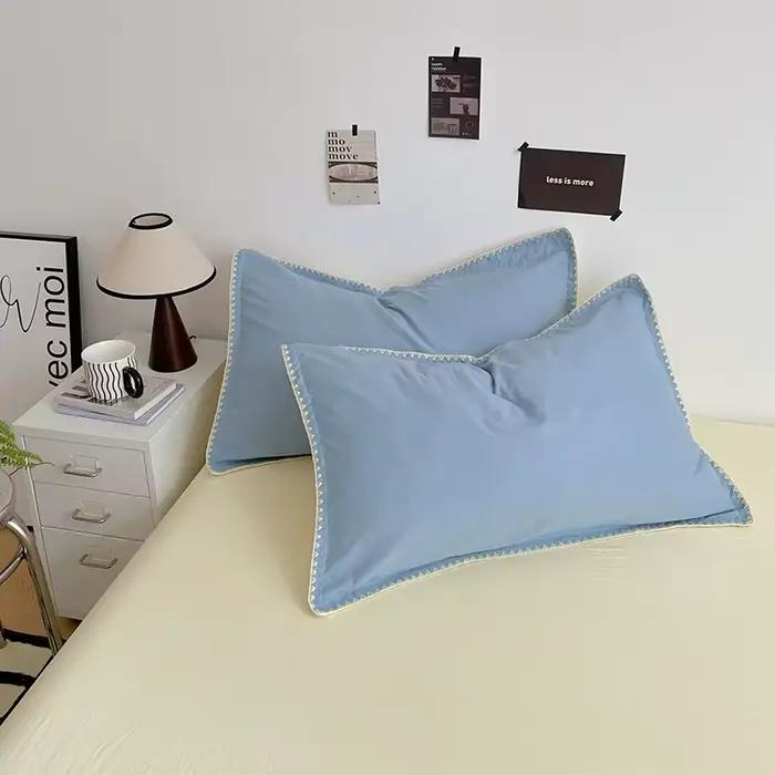 Ensemble de literie en coton lavé Simple