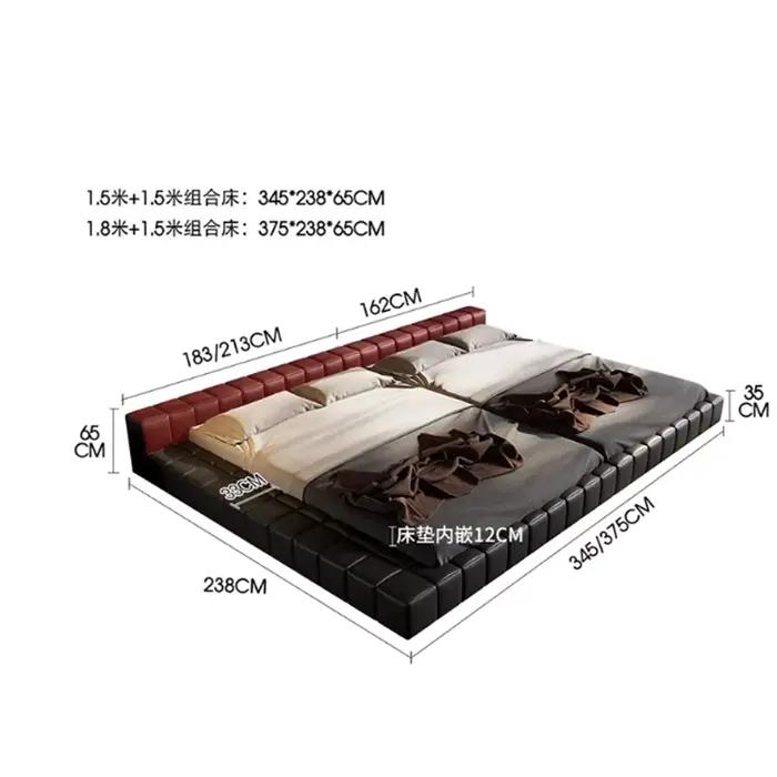 Cadres rembourrés rangement de lit minimaliste européen lit fantaisie filles luxe tête de lit Muebles Para El Hogar meubles de maison