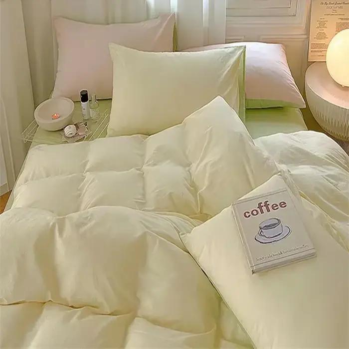 Ensemble de housse de couette double respectueuse de la peau