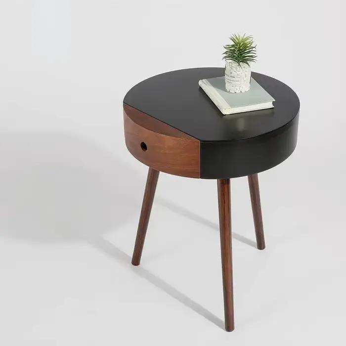 Table de chevet ronde minimaliste italienne