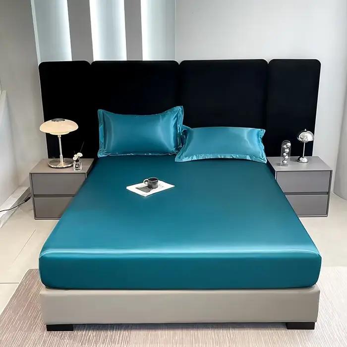Drap-housse de lit de Couple imperméable en Satin d'été