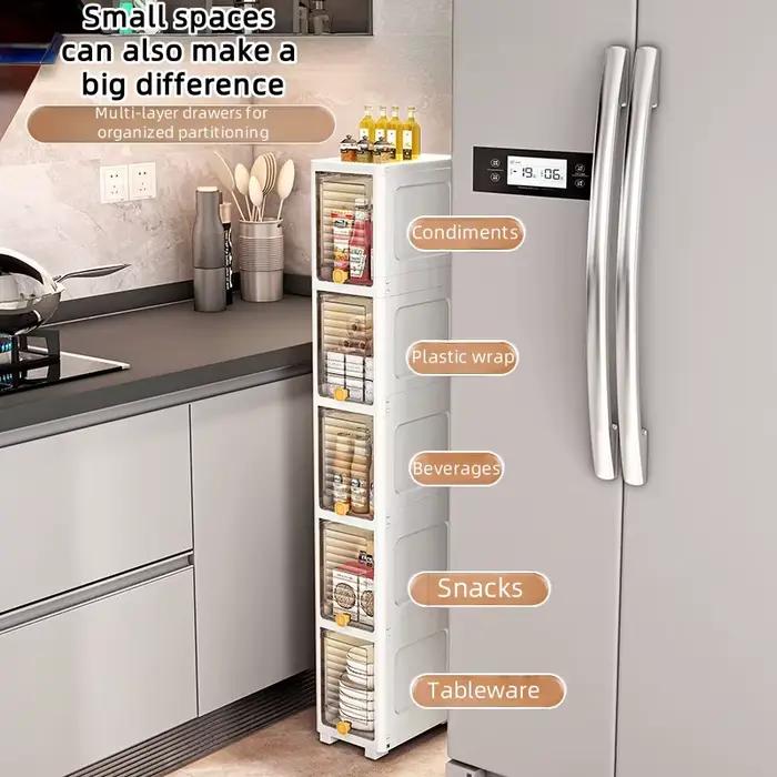 Armoire étroite de 19cm avec couvercle rabattable