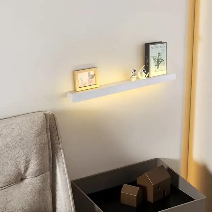 Chambre tête de lit étagère applique murale nordique moderne Simple longue bande salon décor à la maison LED lumières