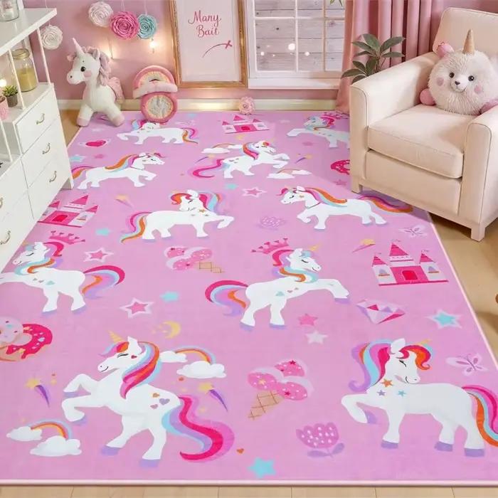 Tapis de sol antidérapant avec silhouette de famille d'ours rustiques de la forêt
