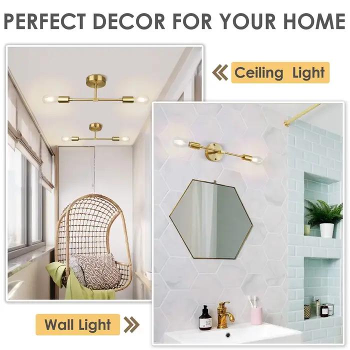 2 têtes appliques décor moderne nordique luminaires muraux couloir allée pour salon salle de bain éclairage intérieur