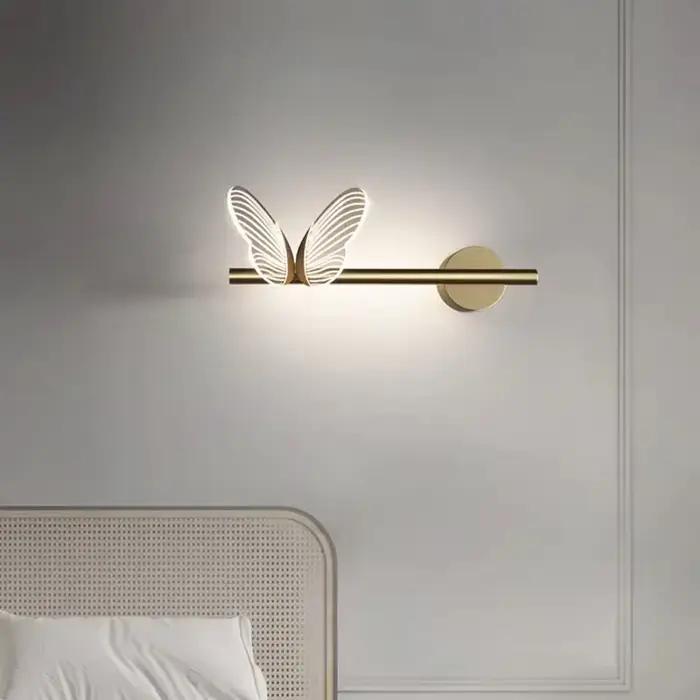 Papillon pendentif LED lumières nordique chevet escalier maison luminaire moderne chambre Restaurant couloir Art suspension lampe chambre