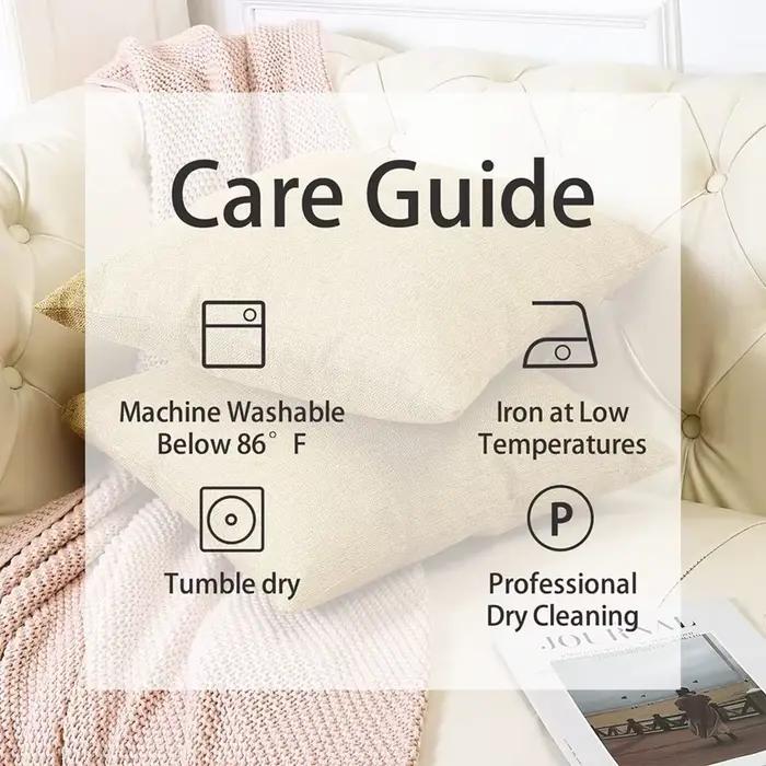 Housse de coussin en lin rustique