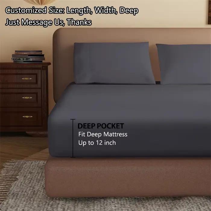 Drap-housse en coton égyptien ultra doux avec bandes élastiques