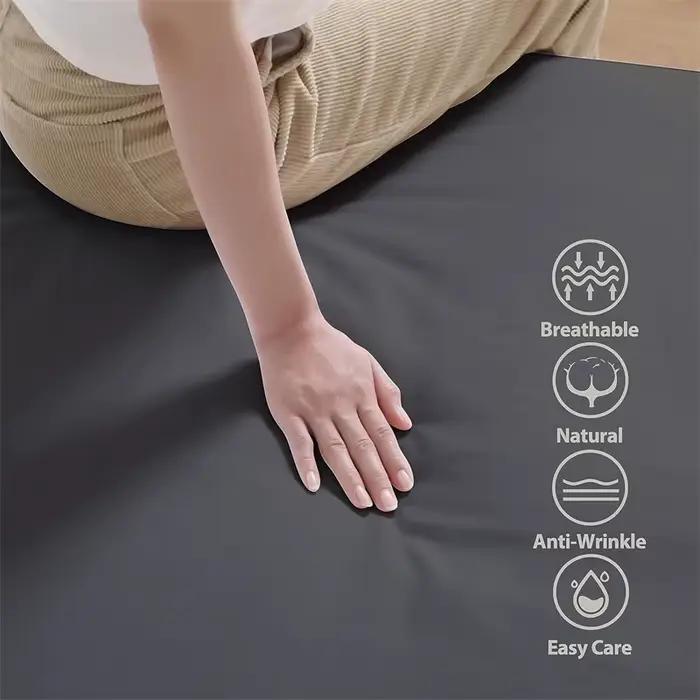 Drap-housse en coton égyptien ultra doux avec bandes élastiques