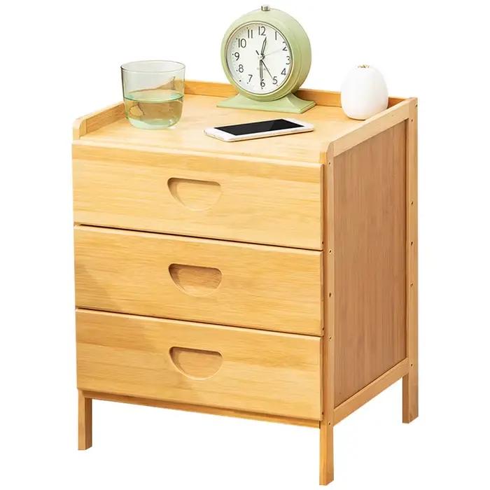 Table de chevet simple en bois massif
