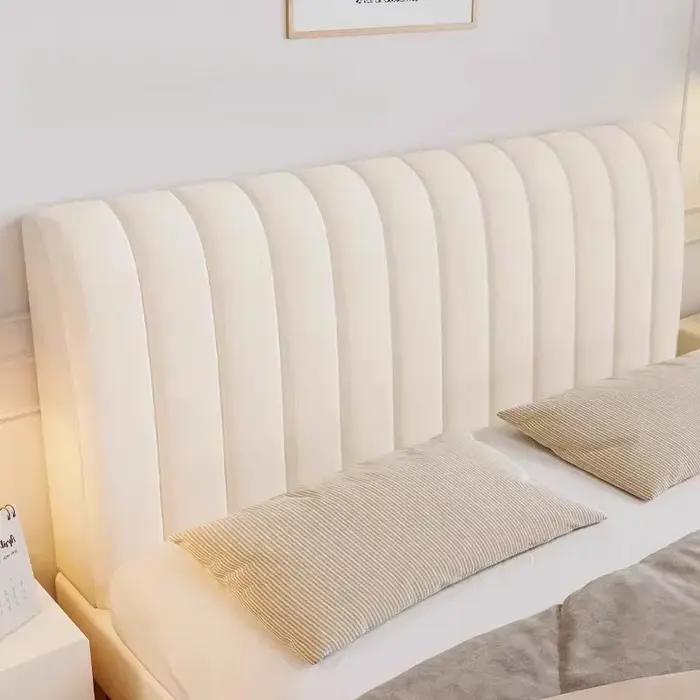 Housse de tête de lit de luxe en velours doux et épais