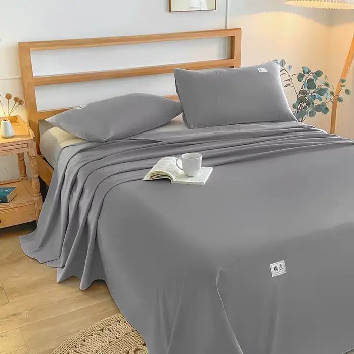 Drap plat de lit 100% coton pour lit Double
