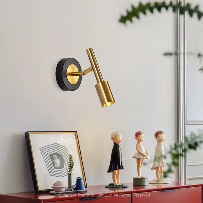 Lampes murales de luxe modernes en or pour chambre à coucher