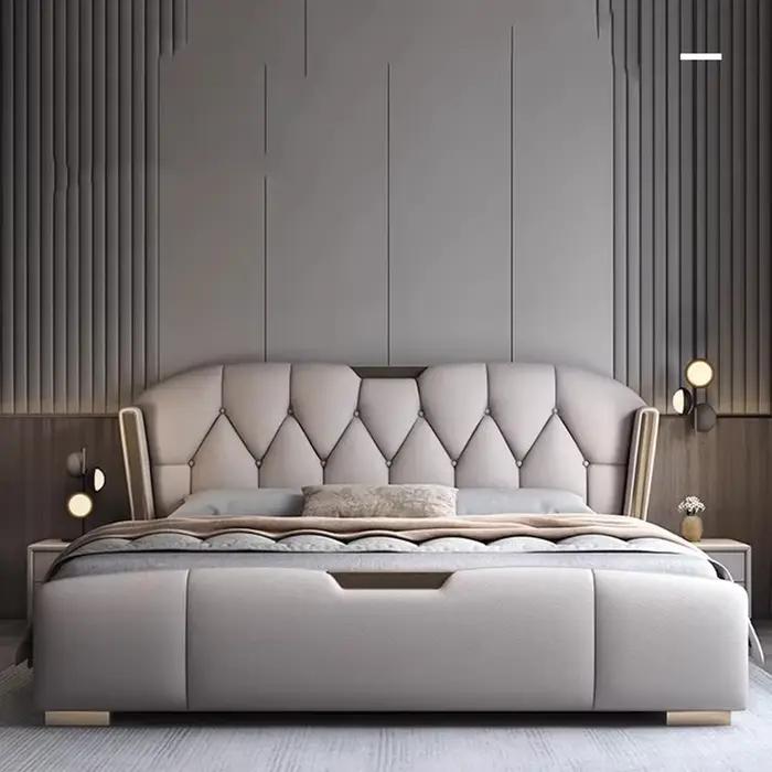 Cadre de lits fantaisie d'hôtel King Size