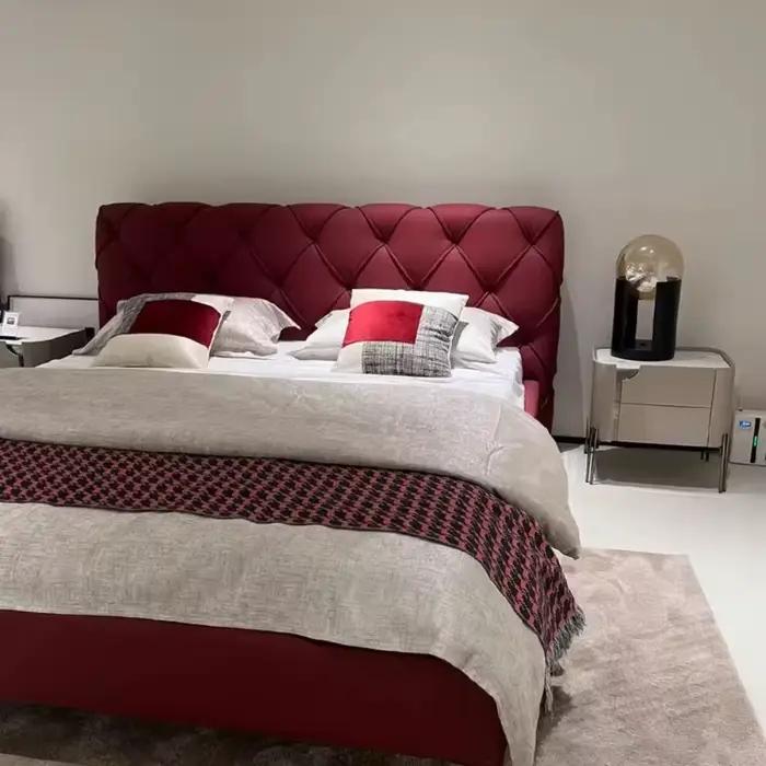 Cadres lit Double esthétique Unique rembourrage têtes De lit lit King dormir Cama De Lujo Para dortoir décoration De la maison